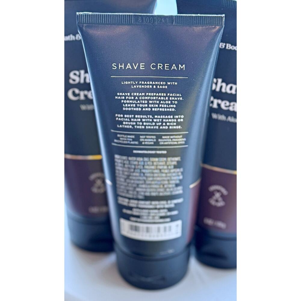 Bath & Body Works 6 oz Men’s Grooming Shave Cream with Aloe x3 - Picture 4 of 4